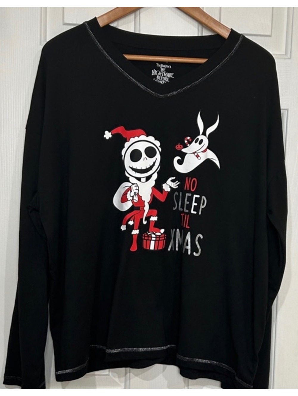 Disney Nightmare Before Christmas Jack Skellington No Sleep Til Xmas Lounge Top